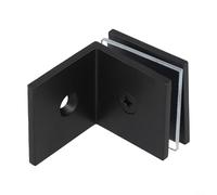 Support de serrage en laiton à angle 90° pour douche et panneaux de verre 8-12 mm d'épaisseur Support mural en forme de U avec finition polie givrée Installation dissimulée pour salle de bain ou