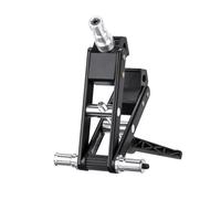 Support de serrage en métal pour appareils photo et trépieds - Accessoires de lumière - Capacité de charge élevée de 12 kg - Noir - Collier de serrage rond et carré