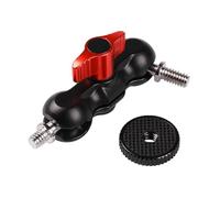 Support de serrage rotatif à 360 degrés en alliage d'aluminium pour photographie, double rotule, fixation rapide pour appareil photo, moniteur, accessoires vidéo