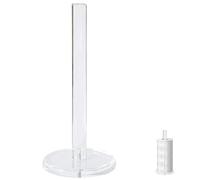 Support de serviette en acrylique pour plan de travail : support distributeur de papier enroulable, grille tissée déchirable | Organisateur de rangement universel brillant, accessoire de salle de bain