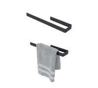 Support De Serviette QLS 40 Cm Mur Stange Pour Salle De Bain Cuisine Acier Noir