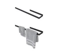 Support De Serviette QLS 60 CM Barre Pour Salle De Bain Cuisine Acier Noir