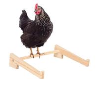 Support de siège pour oiseaux - Échelle d'équilibre stable pour volaille, arcade professionnelle avec lisse, matériel synthétique polymère renforcé + structure de grain durable, bois massif