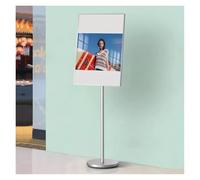 Support de Signe réglable Robuste, Support d'affiche de piédestal de 28-48 Pouces, écran de Menu Rotatif 360 pour l'utilisation extérieure intérieure, Construction en Aluminium et en Acier