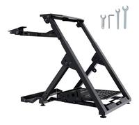 VEVOR Support de Volant de Course Pliable Cockpit Simulation Course Base Universelle Hauteur Réglable Compatible Volant Pédale Course Logitech Thrustmaster Cadre Robuste Acier Q235A Angle Pédale 0/15°