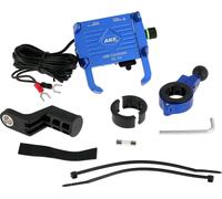 Support de smartphone avec fonction de charge USB, anodisé en bleu