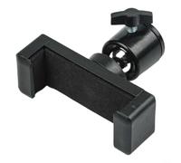 Support de smartphone avec vis 1/4" pour trépied monopode Selfie - Support rotatif pour iPhone pour Samsung - Réglable de 60 à 85 mm - Noir (Clip et )