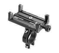 Support de smartphone pour moto - Support à bras quadruple avec verrouillage Collier de tuyau en acier, amortissement complet de l'angle de rotation Libération à contact unique Isolation des