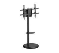 Support de sol à roulettes Aisens - Plateau DVD pour moniteur/téléviseur 50 kg 37-86 - Noir