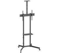 Support de sol ECO avec roulettes - Plateau DVD et support de caméra pour moniteur/téléviseur 45 kg de 37 à 70 - Noir