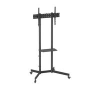 Support de sol Aisens ECO avec roulettes - Plateau DVD pour moniteur/téléviseur 45 kg de 37 à 70
