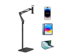 Support de sol de téléphone - Support flexible pour tablette - Bras long réglable - Support paresseux durable - Pour table de chevet, canapé, cuisine, bureau, chambre à coucher, salon, studio