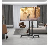 Support de Sol Mobile pour téléviseur, Compatible avec Les téléviseurs de 32 à 65 Pouces, Hauteur réglable, avec roulettes verrouillables, pour la Maison et Le Bureau