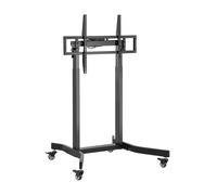 Support de sol motorisé Aisens PRO avec roulettes pour moniteur/téléviseur 120 kg de 55 à 100 - Noir