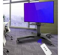 Support de Sol motorisé pour téléviseur - Chariot Mobile pour téléviseur avec roulettes, télécommande, Levage Automatique et Double Mode de Commande