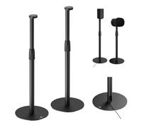 Maclean MC-496 Support de Sol Compatible avec Sonos Era 100 et 300 | Ajustable 682-1068 mm | Gestion des câbles et Base Stable | Jeu de 2 trépieds Noirs
