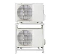 Support de sol pour mini climatiseurs divisés système de pompe à chaleur, mini support fendu sans conduit pour 9 000 à 18 000 BTU, double niveau, support à condensateur robuste