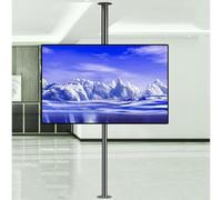 Support de sol pour TV, support rotatif réglable, base d'armoire à mouvement complet pour téléviseurs plats et incurvés, supporte jusqu'à 45 kg
