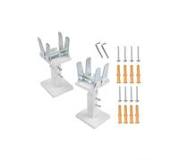 Support de sol réglable en acier pour radiateur à convection simple - Hauteur 14-21 cm - Comprend 8 chevilles d'extension et 2 clés hexagonales - WHI