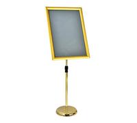 Support de sol réglable pour affiche A4, support de panneau d'affiche A4, support d'affichage de menu pour affichage d'activités de mariage/professionnelles A2 Gold Right-angle style
