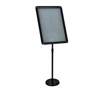 Support de sol réglable pour affiche A4, support de panneau d'affiche A4, support d'affichage de menu pour affichage d'activités de mariage/professionnelles A2 Black Rounded-corner style