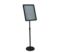 Support de sol réglable pour affiche A4, support de panneau d'affiche A4, support d'affichage de menu pour affichage d'activités de mariage/professionnelles A3 Black Rounded-corner style