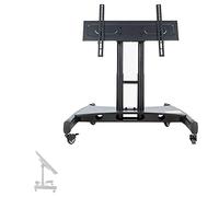 Support de Sol TV réglable en Hauteur - Support Mobile Universel pour Podium de Salle de conférence, Chariot Bas inclinable Vertical à 90 degrés, Charge 45 kg