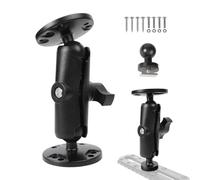 Support de sondeur avec boulon en T pour Garmin Striker 4/Plus 4/Vivid 4cv, support de piste de bateau pour GPS marin, base ronde boule de 2,5 cm avec trou d'ampères, bras moyen de 9 cm