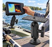Support de sondeur pour Garmin ECHOMAP Plus 45cv, rotule 360° pour Kayak | Bras à double rotule, molette de serrage et platine percée pour orienter et maintenir votre sondeur sur kayak.