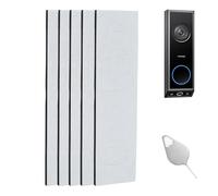 Support de sonnette sans perçage compatible avec sonnette vidéo Eufy E340 C31 | Lot de 5 supports adhésifs muraux - Accessoires de sonnette e rechange - Installation facile