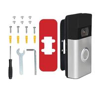 Support de sonnette vidéo anti-vol - Support de sonnette vidéo - Montagne - Support réglable pour sonnette de porte en alliage d'aluminium - Support de montage stable - Support de capteur de bloc