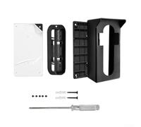 Support de sonnette vidéo réglable, construction en plastique ABS, anneau rotatif noir pour installation de portes