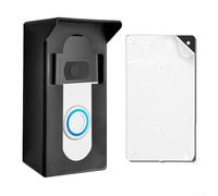 Support de sonnette vidéo sans perçage avec clip en métal, kit de cale d'angle réglable et bord de chapeau antivol, support sécurisé sans perçage pour une utilisation sur les portes et les murs