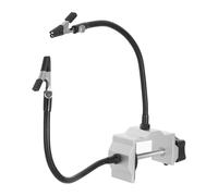 Support de Soudage de Précision pour Circuit Imprimé, Bras Double | Acier au Carbone Noir, Pince à Double Griffe, Base Aluminium Élargie, Réglage Thermique, pour Réparation Électronique