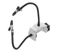 Support de Soudage Électronique à Double Bras pour Pcb, Noir | Pince à Double Griffe, Bras Col de Cygne Flexibles, Base Aluminium Élargie, Réglage Précis pour Réparation
