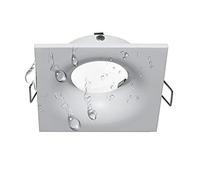 Support de spot blanc carré IP65 pour douche, salle de bain, sauna encastrable, 70 mm, support pour lampes LED GU10 MR16 GU5.3