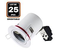 Support de Spot - EUROPALAMP - GU10 - Lot de 25 - Étanche - Label BBC - Intérieur