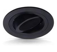 Support De Spot Rond Aluminium Orientable Noir 92 Mm..