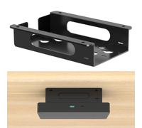 Support de station d'accueil pour Dell - Support mural et sous bureau - Pour WD19 WD19S WD25 SD25 WD22TB4 WD19TBS UD22 Series Dock et adaptateur d'alimentation en métal pour Dell - Noir