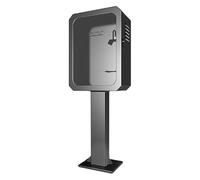 Support de Station de Charge Extérieure avec Housse de Pluie, Boîtier de Charge Au Sol. Sécurisé et Antivol, Adapté Aux Usines, Garages et Communautés Résidentielles(Large)
