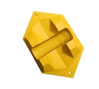 Support de stationnement léger imprimé en 3D, jaune | ABS durable avec base antidérapante pour un stationnement sécurisé, installation peu encombrante pour les magasins et les