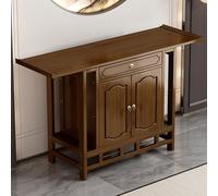 Support de Statue de Bouddh de Prière en Bambou, Table De Puja avec Tiroir, Table Bouddhiste Relaxante avec Rangement, pour Placer Vos Armoires de Décoration Spirituelle(80 * 25 * 81cm/31 * 9 * 31in)