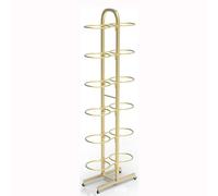 Support de stockage de balles de Yoga avec support roulant Double face mobile à 3 niveaux for chariot de balles de Fitness et de stabilité for salle de sport à domicile(Gold,6 Tier)