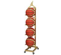 Support de stockage de ballons mobile avec roues verrouillables, présentoir de basket-ball vertical autoportant, organisateurs de ballons de sport roulants pour salle de sport/magasin/bureau/maison