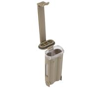 Support de Stockage de Batterie Tactique, Boîtier de Batterie Portable et Étanche À Une Ou Deux Fentes pour Piles de Lampe de Poche CR123, AAA et AA(Brown,Double)