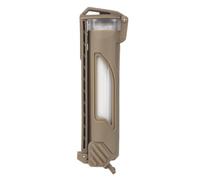 Support de Stockage de Batterie Tactique, Boîtier de Stockage de Batterie Étanche, Boîtier de Rangement Portable pour Piles de Lampe de Poche CR123, AAA et AA(Brown)