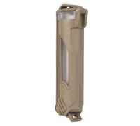 Support de Stockage de Batterie Tactique, Boîtier de Stockage de Batterie Étanche, Boîtier de Rangement Portable pour Piles de Lampe de Poche CR123, AAA et AA(Brown)