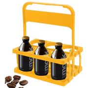Support de stockage de bouteilles de boissons : support de réutilisation réutilisable, plateau d'organisateur pliable | Crate portable à six emplacements, transporteur de boissons pour l'arr