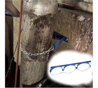 Support de stockage de bouteilles de gaz bleu domestique avec chaîne réglable, support de réservoir de bouteilles for hôpitaux/usines et laboratoires(3 Bottles-37.4x7.9 in/95x20cm)