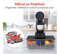 Support de stockage de capsules de café - Dessus en PE antidérapant pour éviter que la machine à café ne glisse